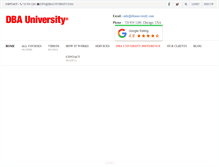 Tablet Screenshot of dbauniversity.com